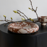 Solstice Sculpted Tray Brown Calacatta