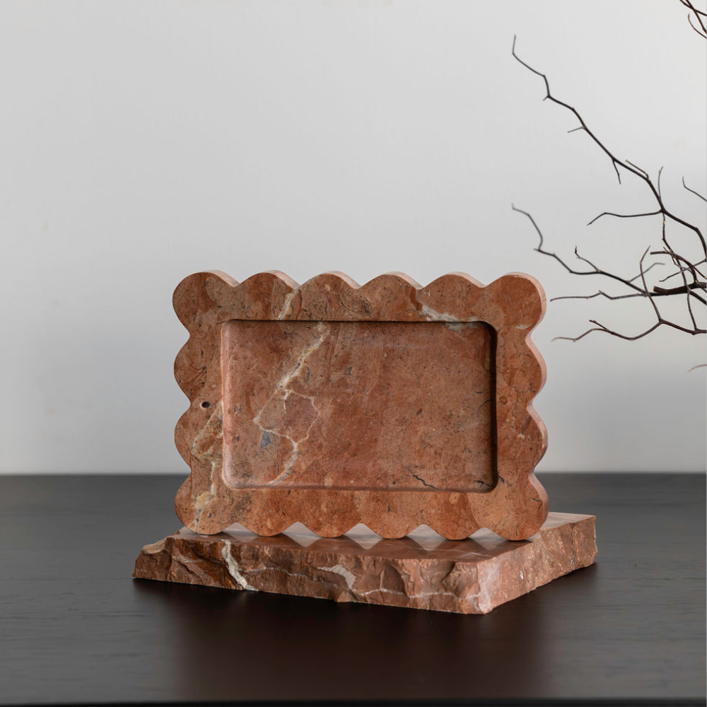 Palazzo small scalloped tray with matching incense holder, elegant and unique design for luxurious home decor, perfect for adding a refined touch to any space