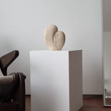 Amour Large Table Sculpture Beige Travertine
