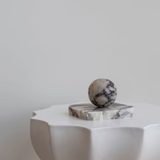 Orbit Table Sculpture Small Viola Calacatta