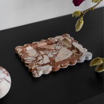 Palazzo Medium Scalloped Tray – Luxury homeware tray with opulent scalloped edges, inspired by palatial architecture. Perfect for elevating work or living spaces with elegant design and functional style