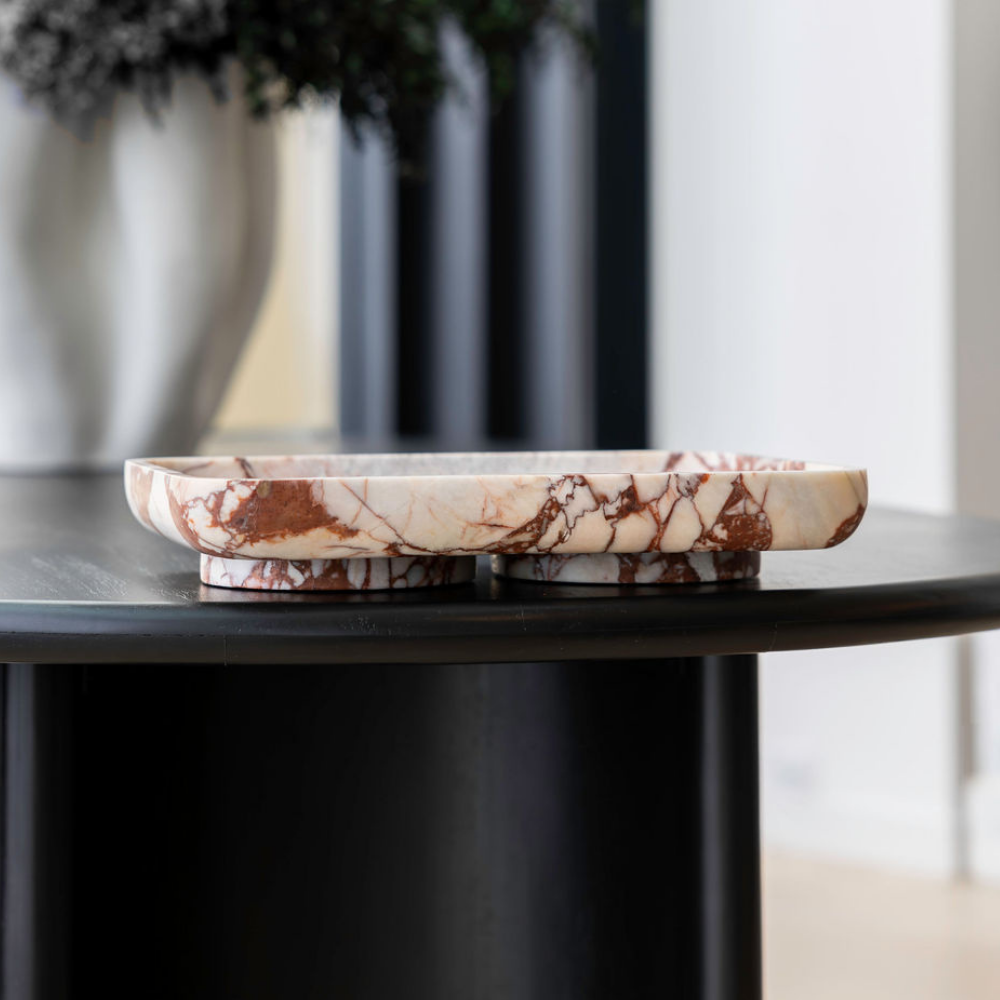 The Architect Footed Letter Tray Brown Calacatta