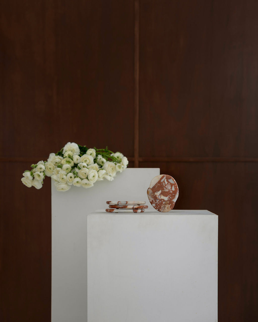Anchor Stone Coasters Brown Calacatta
