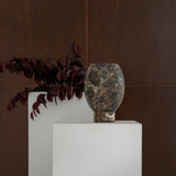 Pedestal Footed Pot Brown Emperador