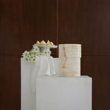 Embrace Table Holder Large White Onyx