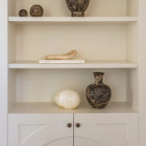 Pedestal Footed Pot Brown Emperador