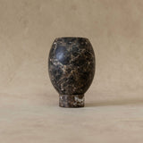 Pedestal Footed Pot Brown Emperador