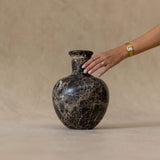 Fountain Funnel Neck Vessel Brown Emperador