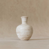 Fountain Funnel Neck Vessel Beige Travertine