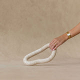 Meridian Rope Sculpture Beige Travertine