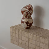 Eternity Circular Tall Sculpture Brown Calacatta