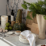 Clover Tall Sculpture Beige Travertine