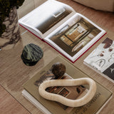 Orbit Table Sculpture - Small Brown Emperador