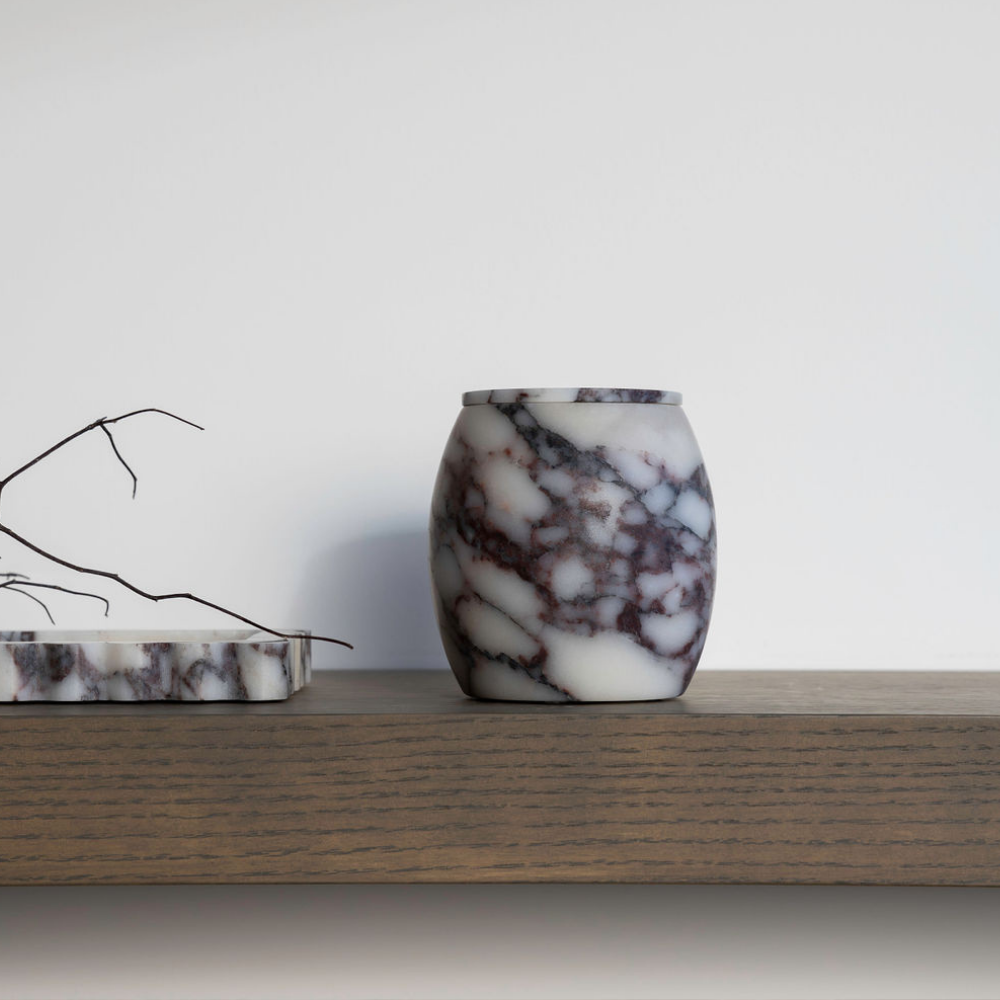 Collector Cannister – Stylish stone storage vessel, perfect for organizing miscellanea or as a pen cup. Combines modern design with practical simplicity to enhance workspace or home décor.