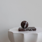 Orbit Table Sculpture Small Rosso Levanto